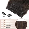 FESHFEN Clip in Hair Extensions - 4 PCS Long Wavy