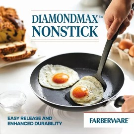 Farberware 3pc Nonstick Aluminum Reliance Skillet and Griddle Cookware Set Black