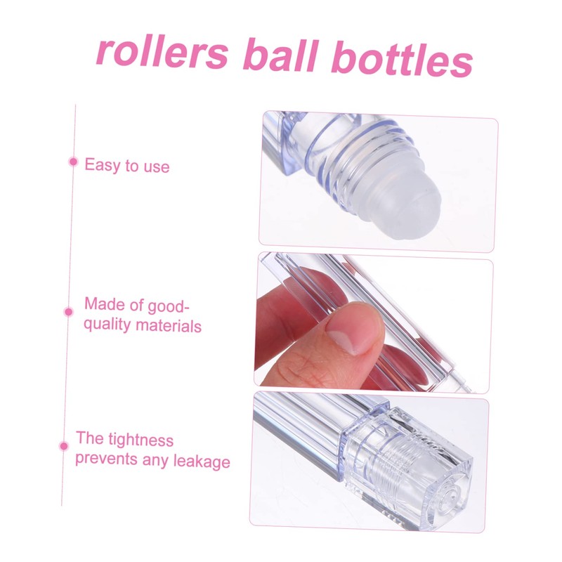 MERRYHAPY 10pcs Refillable Roller Bottles for Essential Oils and Lip