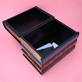 Caja Decorativa para Libros Falsos, Caja de Almacenamiento de Libros Falsos, Libro de Almacenamiento de Joyas Decoración de Libros Falsos. Caja Secreta Oculta para Oficina en Casa(Grande)