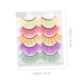 Baluue 4sets Reusable Fake Lashes Long Volume Eyelash Extensions Comfort Fit for Party 5pairs*4