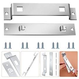 Wanfoou 2 Sets Metal Bird Feeder Bracket for Hanging Outside Birdhouse, Bird House Brackets, Steel Bird House Mounting Bracket with Screws and Drywall Anchors