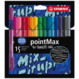 STABILO Fineliner pointMax - Snooze One Edition - Pack of 15 - Assorted Colours