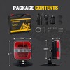 Wireless Trailer Lights Kit, Adjustable Magnetic Towing Lights with Brake