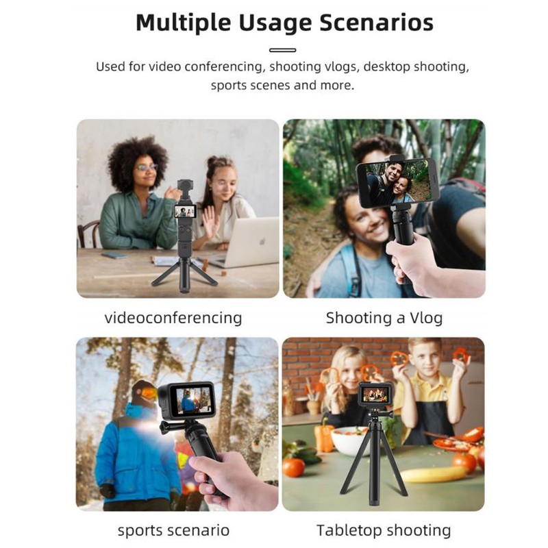 Mini Vlog Tripod Pocket PTZ Sports Action Camera Stabilizer Stand