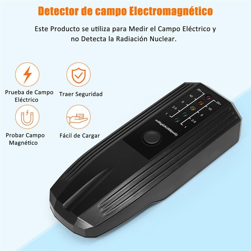 NuVeNa Medidor EMF, Detector De Campo Magnético con Indicador de