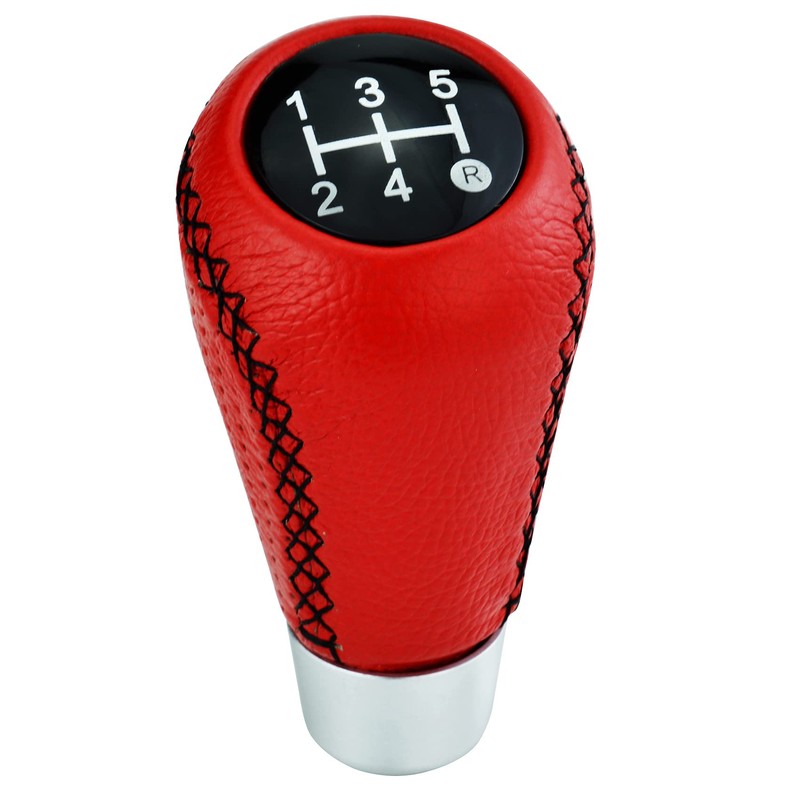Temzzer 5 Speed Gear Knob Leather Car Shift Knob Transmission