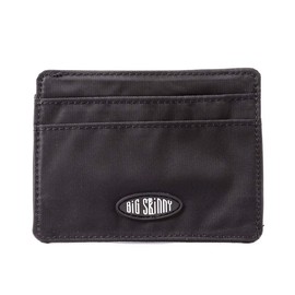 Big Skinny Open Sided Mini Skinny Card Slim Wallet, Holds Up to 9 Cards, Black
