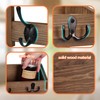 AMBIRD Wall Hooks with Shelf, 26.57 Inch Entryway Wood Coat