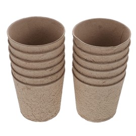 Alasum 12pcs Planter Tray Papier Mache Planter Pot Peat Pots Plant Pots Plant Grow Pot Cultivation Cup Pulp Cup Gardening Pot 10cm Pulp Cup Peat
