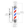WDZD 45'' Silver Barber Pole Light