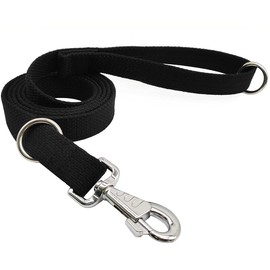 Hoanan 6ft Heavy Duty Tactical Dog Leash, Military Style Thick Cotton Strong K9 Dog Leash for Outdoor Walking Hunting Hiking, Black