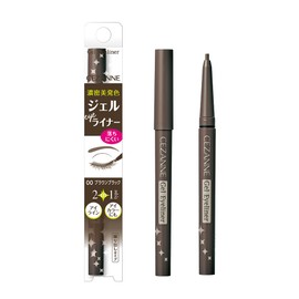 Cezanne Gel Eyeliner 00 Brown Black, 0.1 g - Smooth Writing, High Adhesion 2-in-1 Gel Eyeliner