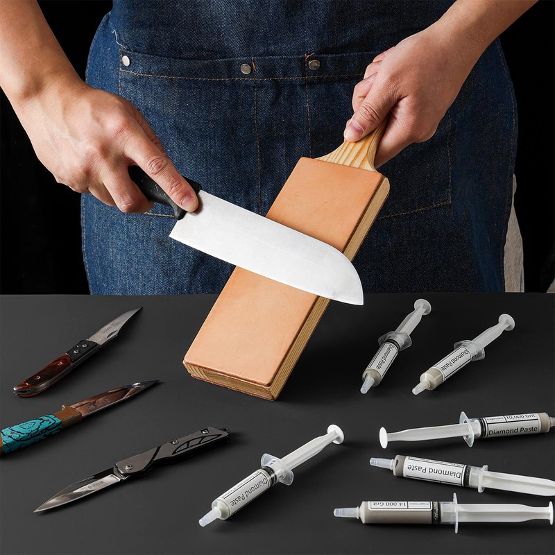 Angerstone Oversize Double Sided Leather Strop for Knife Sharpening with