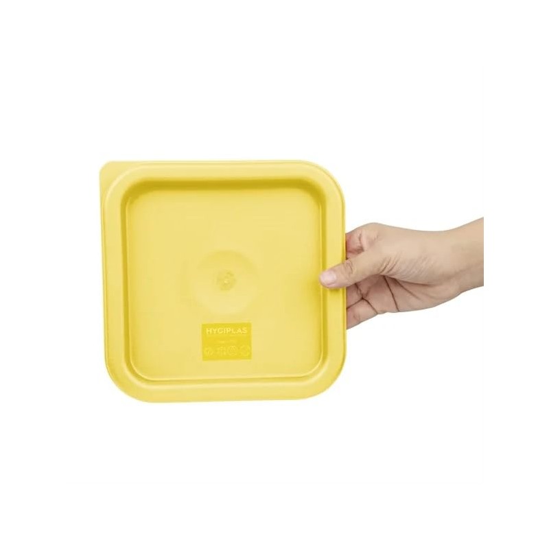 Hygiplas Square Yellow Lid to fit - Small 1.5/3.5Ltr