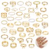 agogue 43 Pieces Adjustable Ring Gold Set, Jewellery Gold Rings