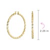 Rope Cable Wide Large Hoop Earrings For Women Teen Yellow