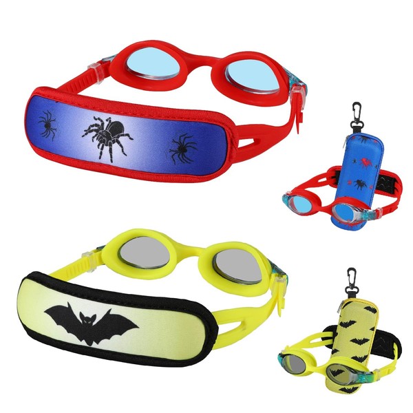 RUIGAO 2PK Kids Swim Goggles Age 4-7, kids Goggles for