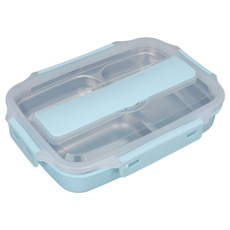 Thermal Insulation Bento Lunch Box 3 Grids Leakproof 304 Stainless