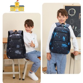 MITOWERMI Kids Backpack for Boys Girls Nylon Elementary School Bags Durable Children Bookbags Casual Travel Back Pack