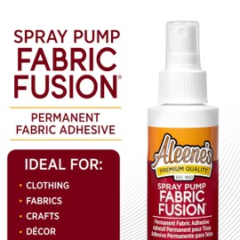 Aleene's Fabric Fusion Spray Pump, Fast Drying Adheive, Permanent Fabric Glue, 8 fl oz
