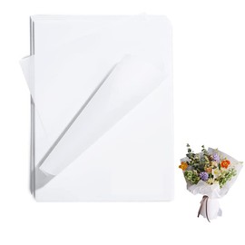 80 Sheets of Tissue Paper White, 50 x 70 cm White Tissue Paper Packaging Material, Tissue Paper White for Bouquet Packaging, Pompom Packaging, DIY Gift Decoration, Tissue Paper for Wrapping
