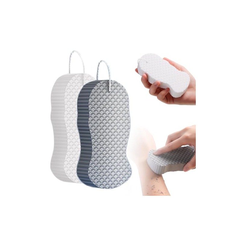 Esponja mágica exfoliante para baño, cepillo corporal reutilizable suave con