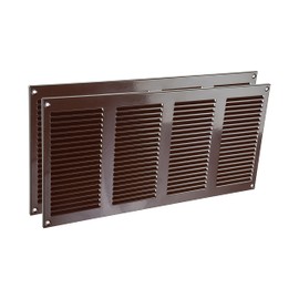 Vent Systems 16" x 8" Inch (Overall Dimensions) Pack of 2 - Brown - Air Vent Cover Metal Air Return Grill with Built-in Pest Guard Screen HVAC Vent Duct Cover for Home Improvement