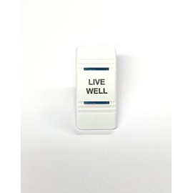 Southern Marine Euro Rocker Switch Cover, White with Blue Lens. Contura III. Fits Carling, Cole Hersee, Blue seas (Light (2 Lens))