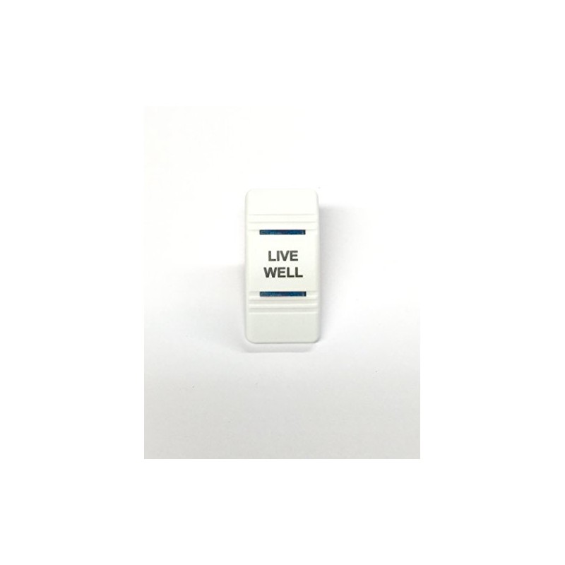 Southern Marine Euro Rocker Switch Cover, White with Blue Lens.