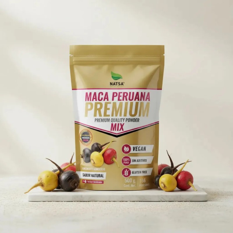 Maca Mix Mezcla Amarilla Roja Negra Peruana 500 Incluye Scoop