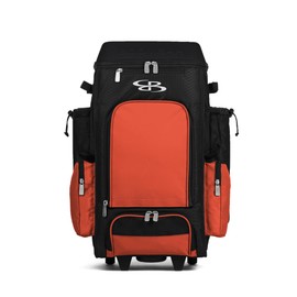 Boombah DEFCON Superpack Rolling Bat Bag Black/Orange/Black
