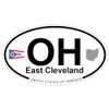 US Decal, Inc. East Cleveland, Ohio Oval Sticker with State