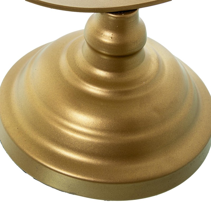 Globo Terraceo 23562 Blanco C/Pie Metal Dorado 19 x 16
