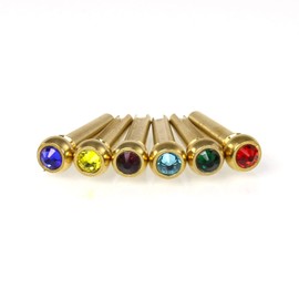 Danchet 6 pcs Brass Guitar Bridge Pins for Acoustic Guitar - Durable and Stylish Replacement Pins