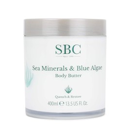 SBC Skincare Sea Minerals & Blue Algae Body Butter - 400ml | Hydrating Body Lotion With Hyaluronic Acid | Body Butter For Men And Women | Vegan Friendly Body Moisturiser | Body Cream For Dry Skin