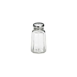 Tablecraft 1 Oz Round Glass Salt & Pepper Shakers with S/S Tops