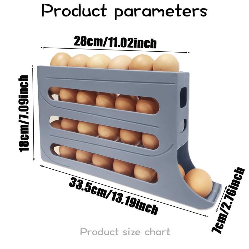 Egg Box Green Foldable Transparent Three-Layer Egg Storage Box Egg