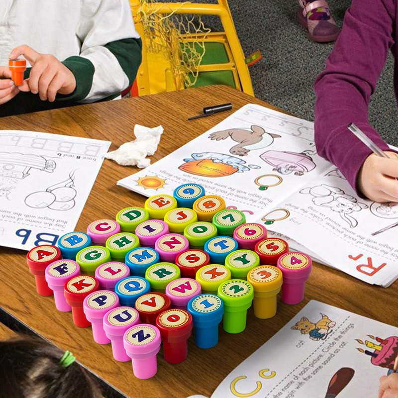 Kesote 36Pcs Number & Alphabet Stamps for Party Favor