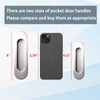 Fihatokus Pocket Door Handle with Edge Pull,6 inch Oval Recessed