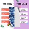 Blue and White Wrapping Paper - 6 Sheets of Wrapping