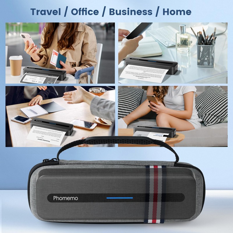 Phomemo Portable Thermal Printer, M832 Inkless Portable Printers Wireless for