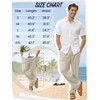 AKEFUN Mens Summer Casual Linen Pants Beach Elastic Drawstring Waistband