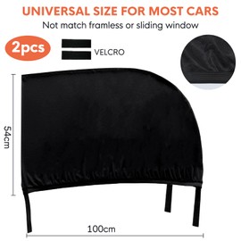 hautllaif 2 Pack Car Window Shades for Baby,54 x 100cm Car Blinds for Windows,Breathable Mesh Sun Shade for Baby,Universal Fit for 99% of Vehicle Models,Protect Kids from Sun Glare