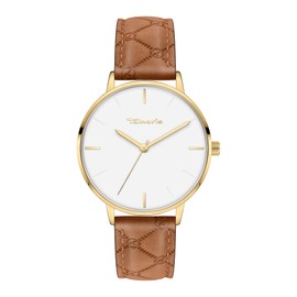 Tamaris Logomania Watch, Gold / Brown, Modern