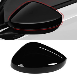 Moonlinks Compatible with Honda Civic 11th Gen 2022-2025 LX EX EX-L Si Sedan Sport Side Mirror Cover Replacement, Glossy Black Left Driver Side Clip-on Mirror Cap WITHOUT Turn Signal