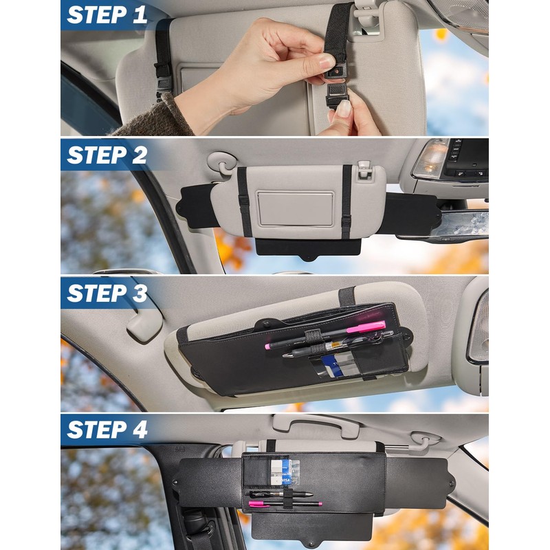 JoyTutus Car Sun Visor Sunshade Extender, Adjustable Sun Visor Protects