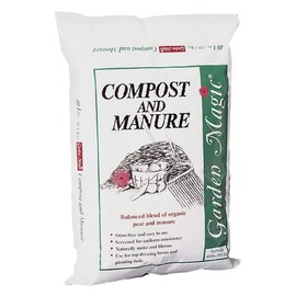 Michigan Peat 40 Pound Garden Magic Compost and Manure with Odor Free Blend and Naturally Moist and Fibrous for Lawn and Garden