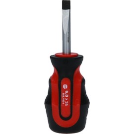 KS Tools 159.1001 Ergo+ Stubby Screwdriver, Slot, 6mm