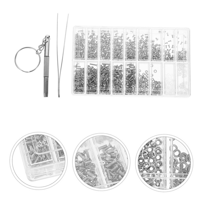 WHAMVOX 1 Set Eyeglass Repair Kit Durable Screw Set with